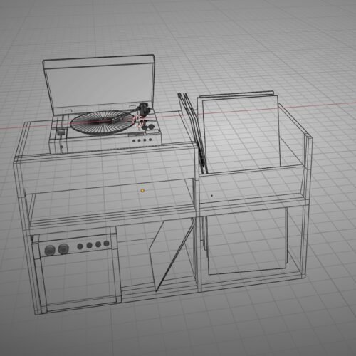 wireframe giradischi screenshot low poly