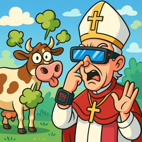 blog_Papa Leone XIV e la mucca_flatulence